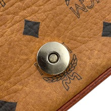 将图像加载到图库查看器中,MCM Visetos Pattern Mini Chain Shoulder Brown PVC