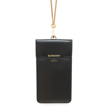 将图像加载到图库查看器中,BURBERRY Phone ShoulderPouch Black Leather
