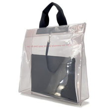 将图像加载到图库查看器中,Valentino Garavani ★Plastics tote Transparent/Black Plastics Leather