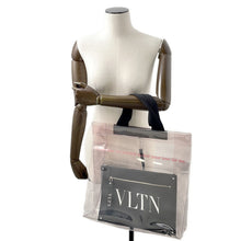 将图像加载到图库查看器中,Valentino Garavani ★Plastics tote Transparent/Black Plastics Leather