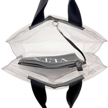 将图像加载到图库查看器中,Valentino Garavani ★Plastics tote Transparent/Black Plastics Leather