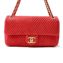 Load image into Gallery viewer, CHANEL Chevron ChainShoulder RedA92087 Leather