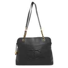将图像加载到图库查看器中,CHANEL ★CC Logo Cocoball Tote BlackA03578 Caviar Leather