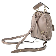 将图像加载到图库查看器中,Valentino Garavani Rock Studded Spike Mini Backpack Pink graySW2B0B63NAP Leather