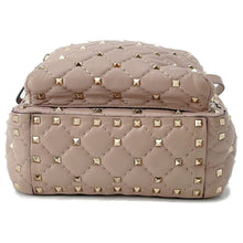 将图像加载到图库查看器中,Valentino Garavani Rock Studded Spike Mini Backpack Pink graySW2B0B63NAP Leather