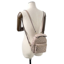 将图像加载到图库查看器中,Valentino Garavani Rock Studded Spike Mini Backpack Pink graySW2B0B63NAP Leather