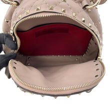 将图像加载到图库查看器中,Valentino Garavani Rock Studded Spike Mini Backpack Pink graySW2B0B63NAP Leather