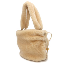 Load image into Gallery viewer, Bottega Veneta Valve Tote Bag Beige Fur