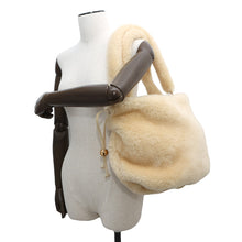 Load image into Gallery viewer, Bottega Veneta Valve Tote Bag Beige Fur