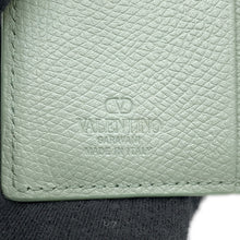 将图像加载到图库查看器中,Valentino Garavani ★V logo signature compact wallet sky gray6W2P0AJ5SNP Calf Leather