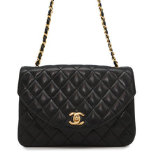 Load image into Gallery viewer, CHANEL Matelasse Half Moon ChainShoulder Black Lambskin
