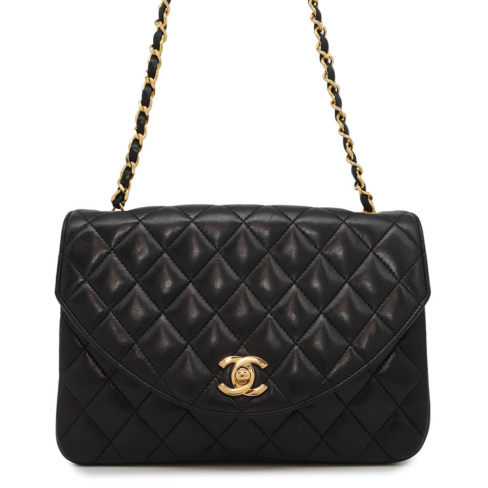 CHANEL オールド　十仁プラザ購入　ブラックキルティングバッグ 505403_7.jpg