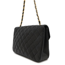 Load image into Gallery viewer, CHANEL Matelasse Half Moon ChainShoulder Black Lambskin