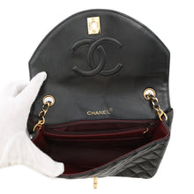 Load image into Gallery viewer, CHANEL Matelasse Half Moon ChainShoulder Black Lambskin