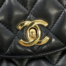 Load image into Gallery viewer, CHANEL Matelasse Half Moon ChainShoulder Black Lambskin
