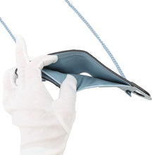 将图像加载到图库查看器中,GUCCI ★Double G Compact Chain Wallet Light Blue701074 Leather