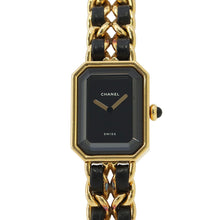 将图像加载到图库查看器中,CHANEL Premiere M W20mm×H26mm Gold Plated Leather Black DialH0001