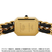 将图像加载到图库查看器中,CHANEL Premiere M W20mm×H26mm Gold Plated Leather Black DialH0001