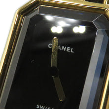将图像加载到图库查看器中,CHANEL Premiere M W20mm×H26mm Gold Plated Leather Black DialH0001