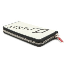 Load image into Gallery viewer, Christian Louboutin M Panettone round zip wallet with CL PARIS logo Gray/Black1235463 Canvas/Leather