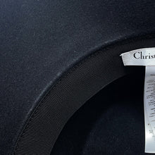 Load image into Gallery viewer, Dior D-Bobby wide brim hat Size 58 BlackCPB9019GDBF Rabbit100%