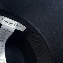 Load image into Gallery viewer, Dior D-Bobby wide brim hat Size 58 BlackCPB9019GDBF Rabbit100%