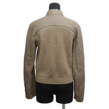 Load image into Gallery viewer, HERMES ★Jacket Size 40 Brown Deer Leather Cashmere 93% Polyester 7%