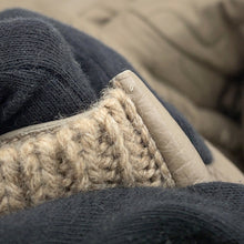 Load image into Gallery viewer, HERMES Jacket Size 40 Brown Deer Leather Cashmere 93% Polyester 7%