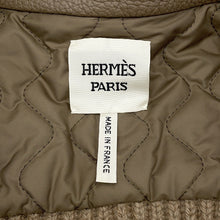 Load image into Gallery viewer, HERMES Jacket Size 40 Brown Deer Leather Cashmere 93% Polyester 7%