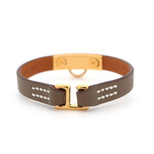将图像加载到图库查看器中,HERMES Rival Mini Bracelet Size T2 Etoupe Swift Leather