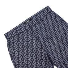 Load image into Gallery viewer, FENDI EmbroideryFF logo Bermuda shorts Size 35 BlueFLP307 AMZ3 Cotton66% Polyester34%