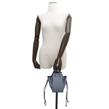 Load image into Gallery viewer, LOEWE Hammock DrawstringBag Blue314.30.V07 Leather Size Mini