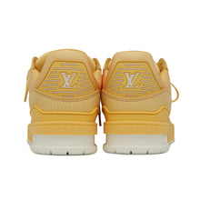 将图像加载到图库查看器中,LOUIS VUITTON ★Trainer Sneakers Jaune Leather Rubber Size 4
