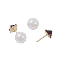 将图像加载到图库查看器中,TASAKI Refined Rebellion Garnet EarringE-3657-2-18KYG 18K Yellow Gold