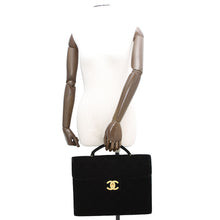 Load image into Gallery viewer, CHANEL Matelasse business bag Black Velvet