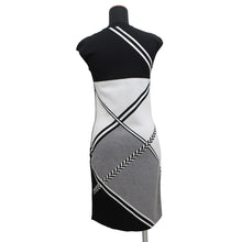 将图像加载到图库查看器中,HERMES Cross line sleeveless dress Size 34 Black/White Rayon50% Cotton42% Nylon7% Polyurethane1%