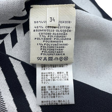 将图像加载到图库查看器中,HERMES Cross line sleeveless dress Size 34 Black/White Rayon50% Cotton42% Nylon7% Polyurethane1%