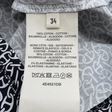 Load image into Gallery viewer, HERMES Naoussa Chain Micro Print Dress One Piece Size 34 Blue Noir Cotton100%