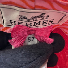 将图像加载到图库查看器中,HERMES Emma Cap Size 57 Pink Paper 81% Polyester 19%