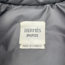 Load image into Gallery viewer, HERMES Crude Cell Patch Quilted Down Jacket Size 38 Black Polyester100%