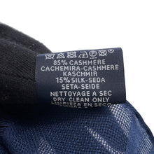 Load image into Gallery viewer, HERMES SELLIER Sellier Navy Cashmere 85% Silk15%