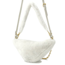 Load image into Gallery viewer, PRADA Triangle 2WAY Shoulder Bag White1BC543 Fur Leather