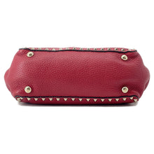 将图像加载到图库查看器中,Valentino Garavani Rock Studded 2WAY Tote Bag Red Leather