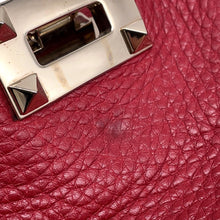 将图像加载到图库查看器中,Valentino Garavani Rock Studded 2WAY Tote Bag Red Leather