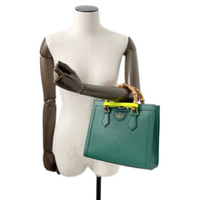 将图像加载到图库查看器中,GUCCI Diana 2WAY Handbag Green660195 Leather