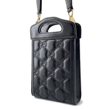 Load image into Gallery viewer, GUCCI ★GGMatelasse Top Handle 2-Way Shoulder Bag Black723776 Leather Size Mini