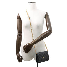 Load image into Gallery viewer, CHANEL ★Matelasse Pearl Chain Mini Chain Wallet BlackAP2932 Lambskin