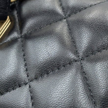 Load image into Gallery viewer, CHANEL ★Matelasse Top Handle Chain Vanity Bag BlackAP2199 Lambskin