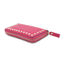 Load image into Gallery viewer, Valentino Garavani Studded Round Zip Long Purse Cloth PinkQW2P0645BOL Leather