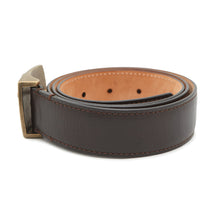 Load image into Gallery viewer, LOUIS VUITTON Utahline Exxon Belt Size 95 Brown Leather